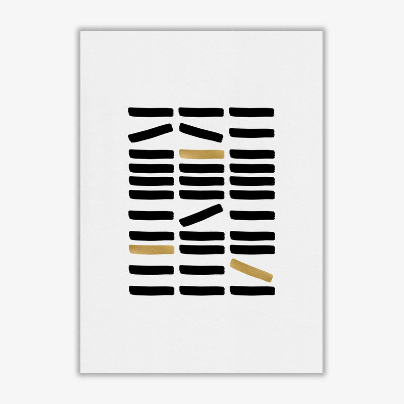 Black and gold abstract fine art print by orara studio