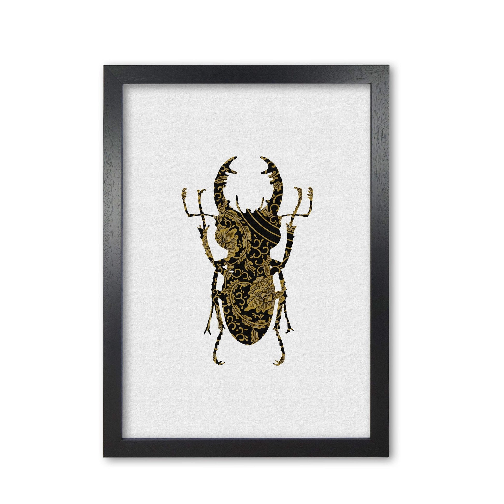 Black and gold beetle ii fine art print by orara studio