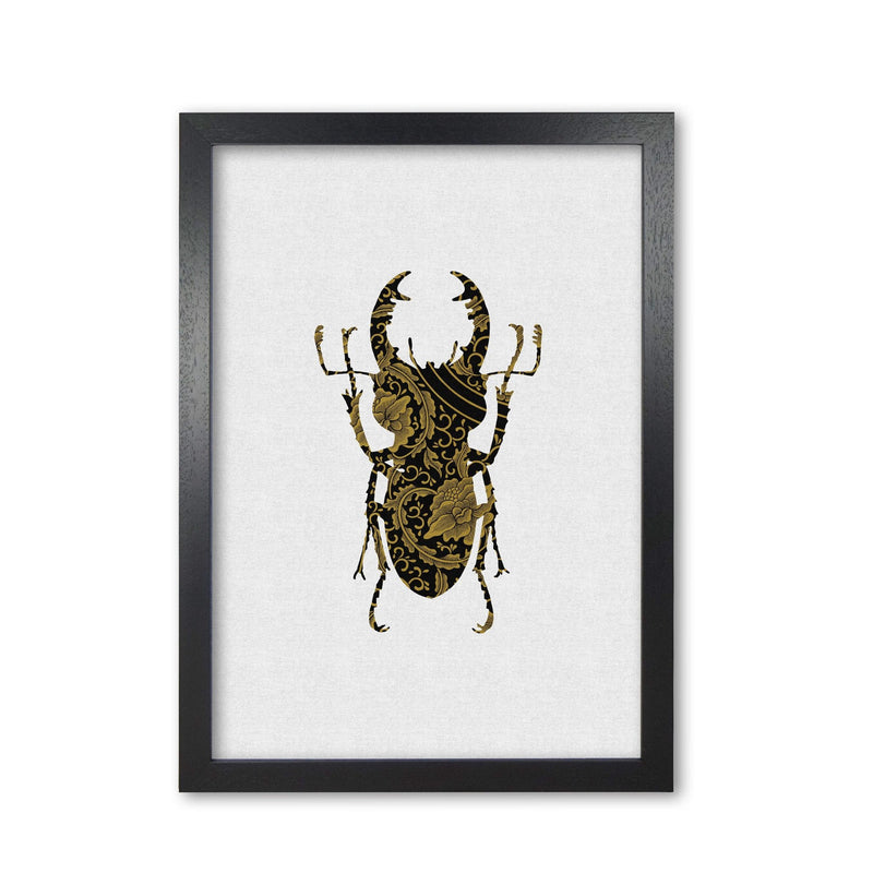 Black and gold beetle ii fine art print by orara studio