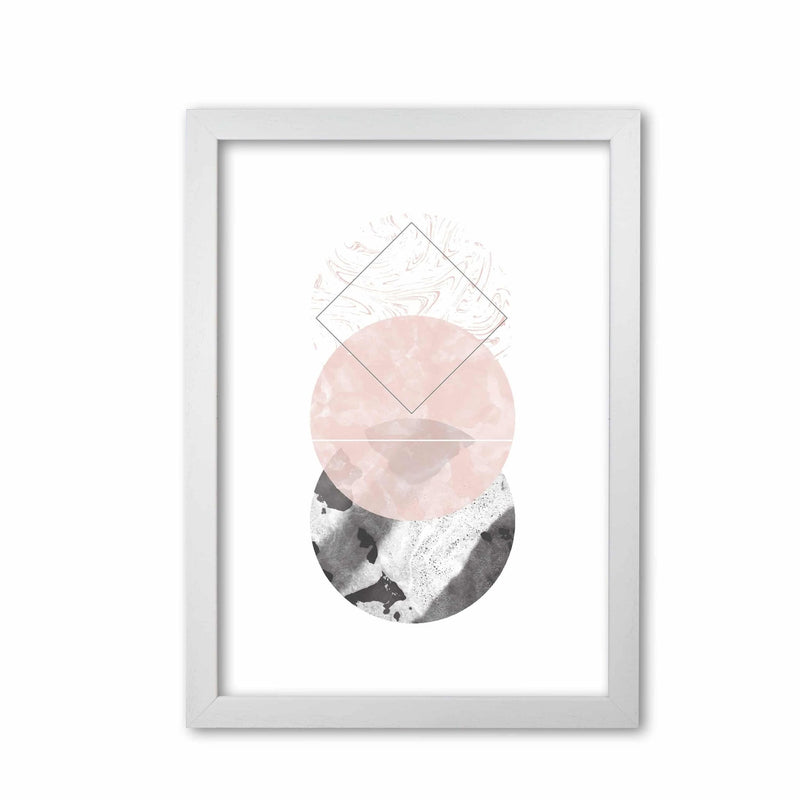Black and pink marble abstract circles modern fine art print