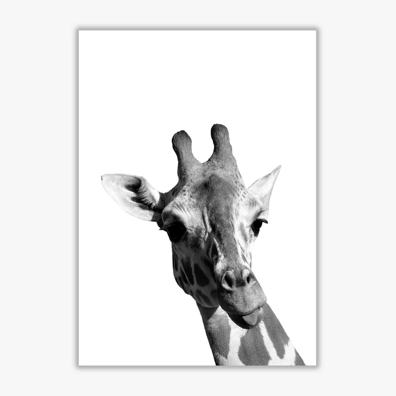 Black and white giraffe modern fine art print