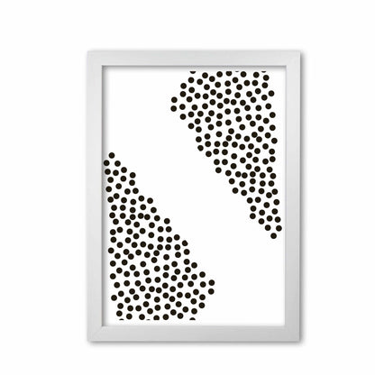 Black corner polka dots abstract modern fine art print