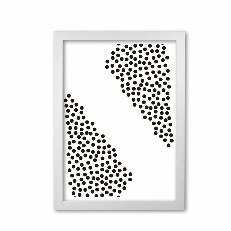 Black corner polka dots abstract modern fine art print