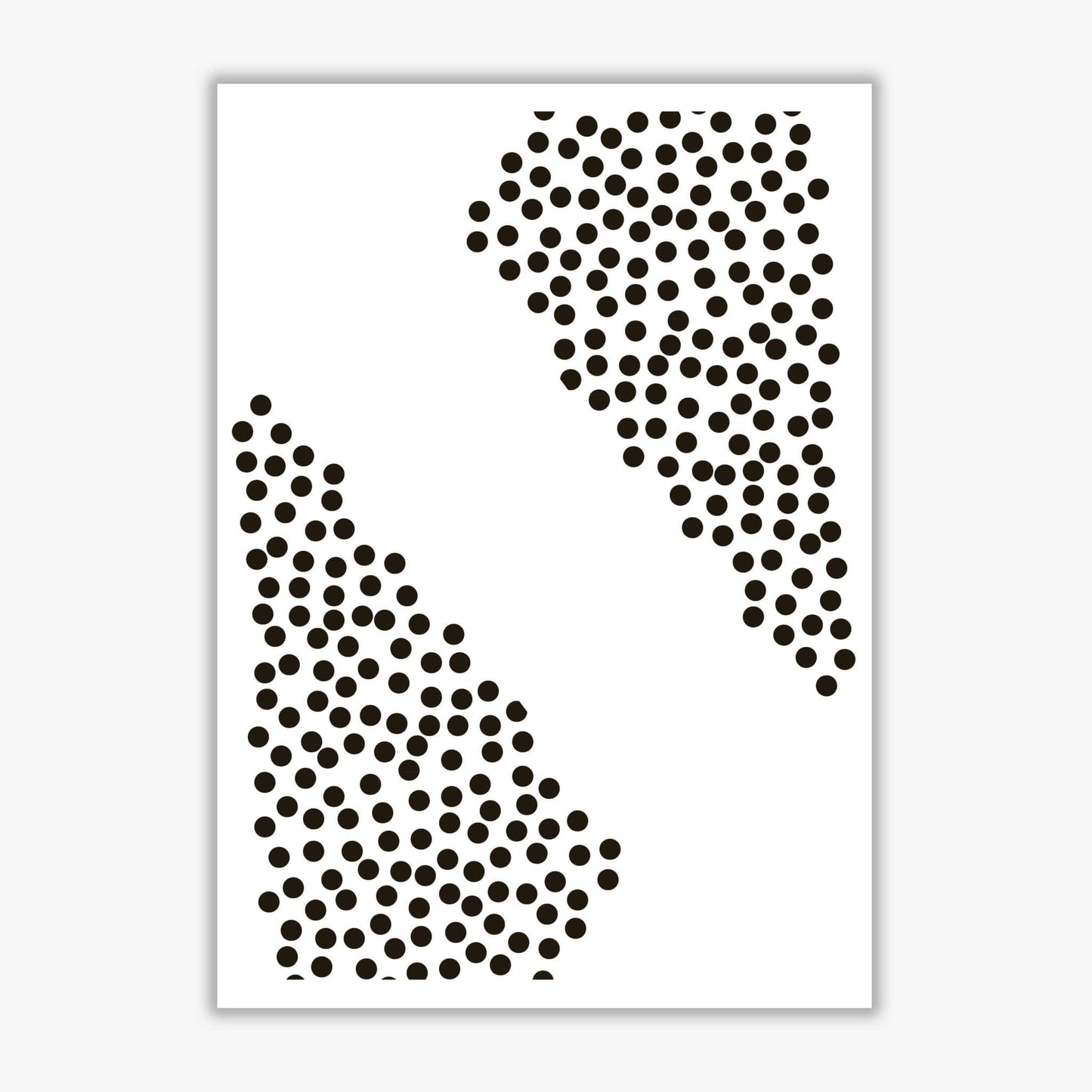 Black corner polka dots abstract modern fine art print