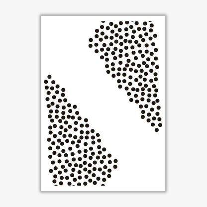 Black corner polka dots abstract modern fine art print