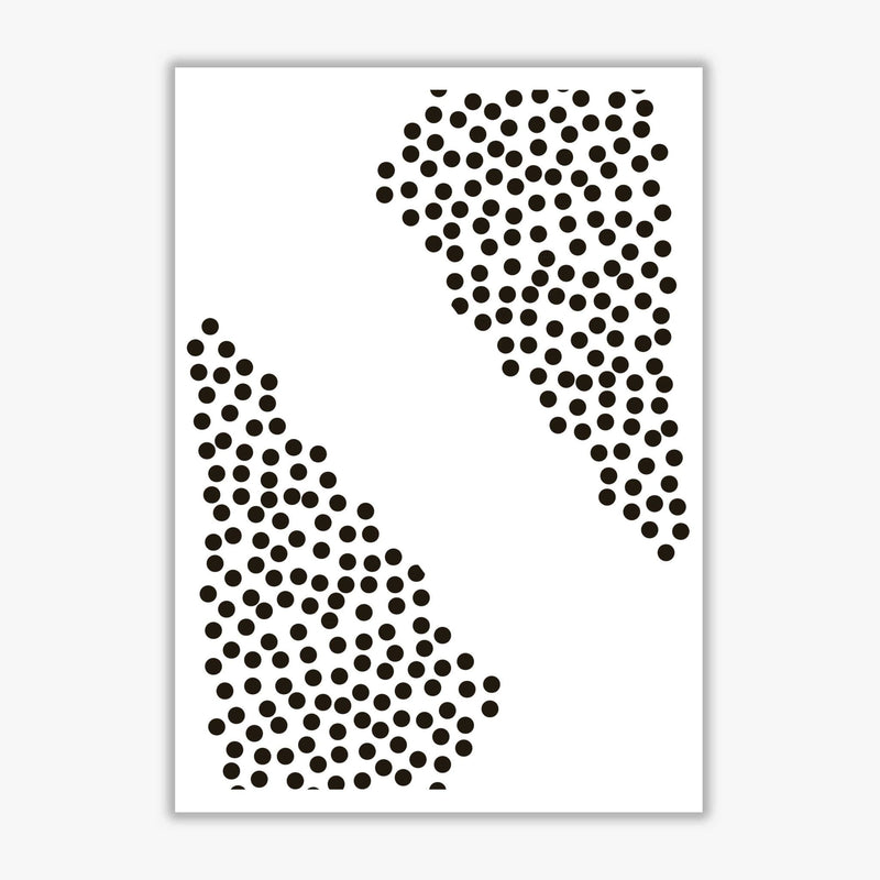 Black corner polka dots abstract modern fine art print