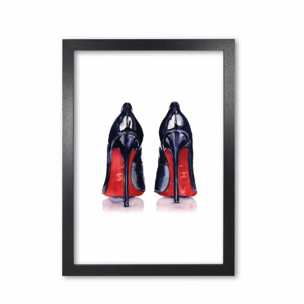 Black high heels modern fine art print