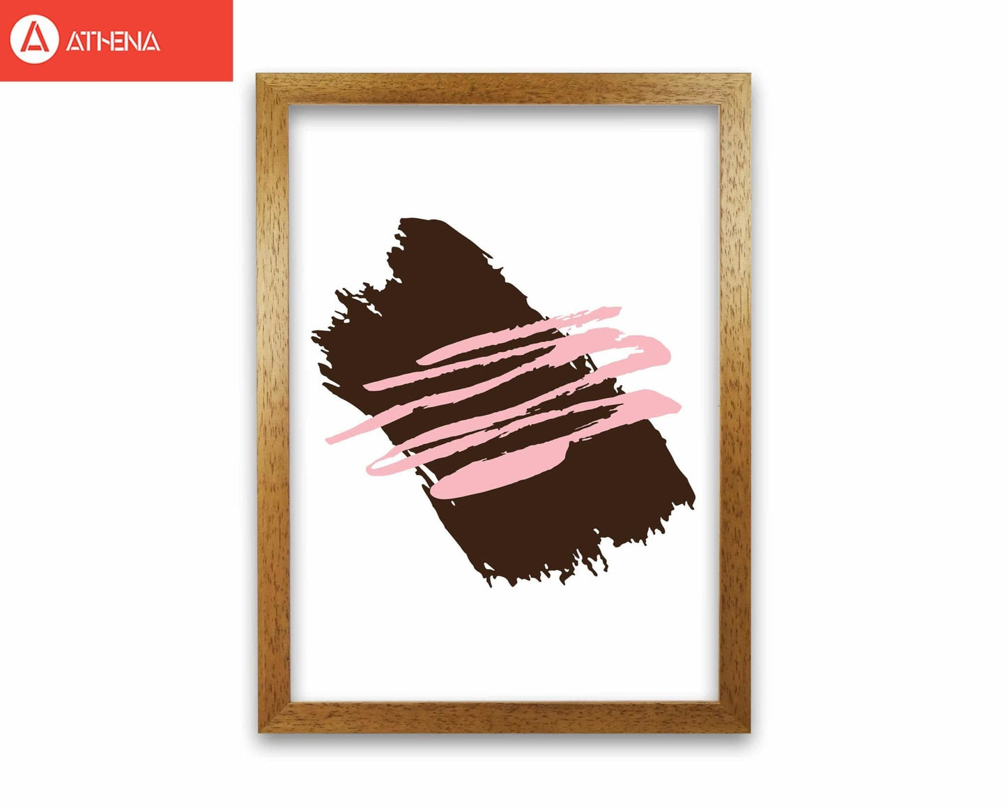Black jaggered paint brush abstract modern fine art print
