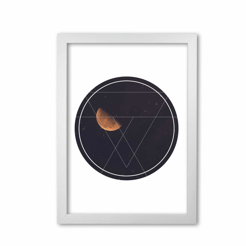 Black moon circle modern fine art print