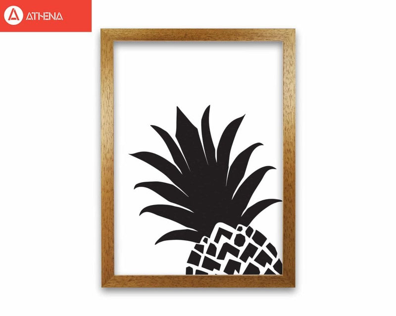 Black pineapple 1 modern fine art print, framed kitchen wall art