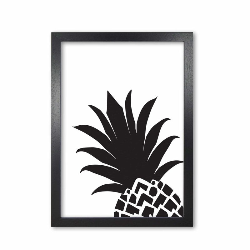 Black pineapple 1 modern fine art print, framed kitchen wall art