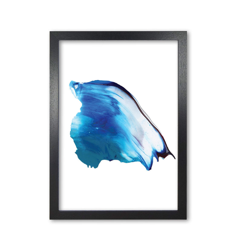 Blue abstract paint stroke modern fine art print
