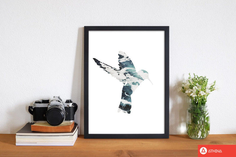 Blue sea bird modern fine art print