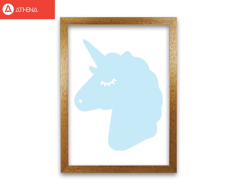 Blue unicorn head modern fine art print