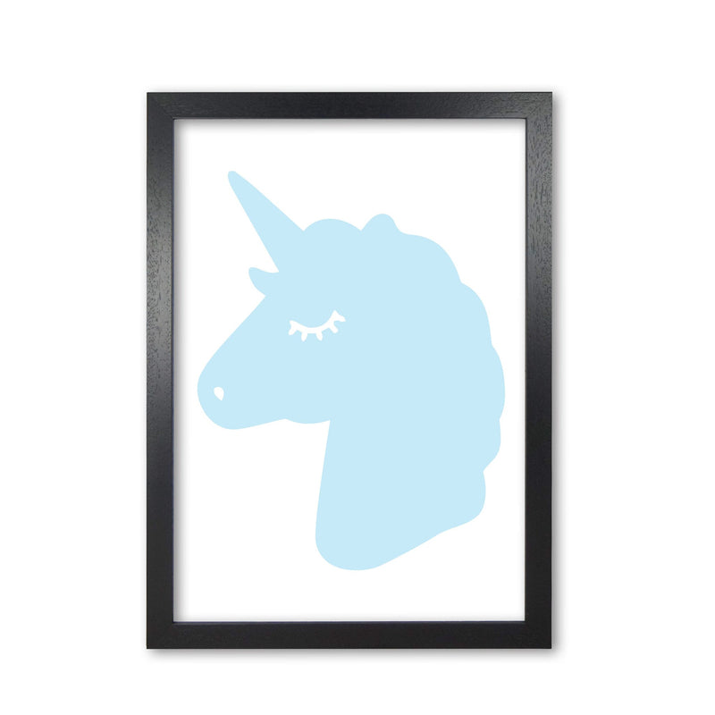 Blue unicorn head modern fine art print
