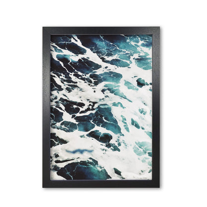 Blue white water modern fine art print, framed botanical &#038; nature art print