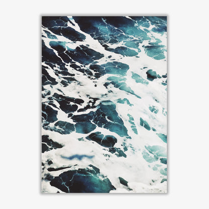 Blue white water modern fine art print, framed botanical &#038; nature art print