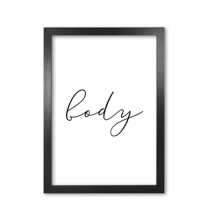 Body modern fine art print, framed typography wall art