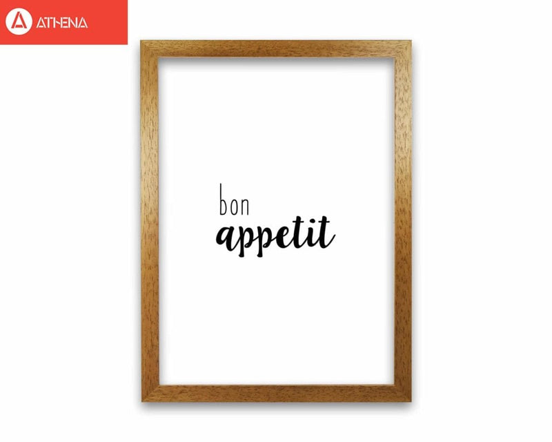 Bon appetit food quote fine art print by orara studio, framed kitchen wall art