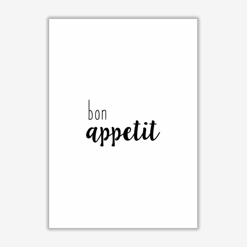 Bon appetit food quote fine art print by orara studio, framed kitchen wall art