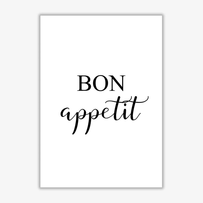 Bon appetit modern fine art print, framed typography wall art