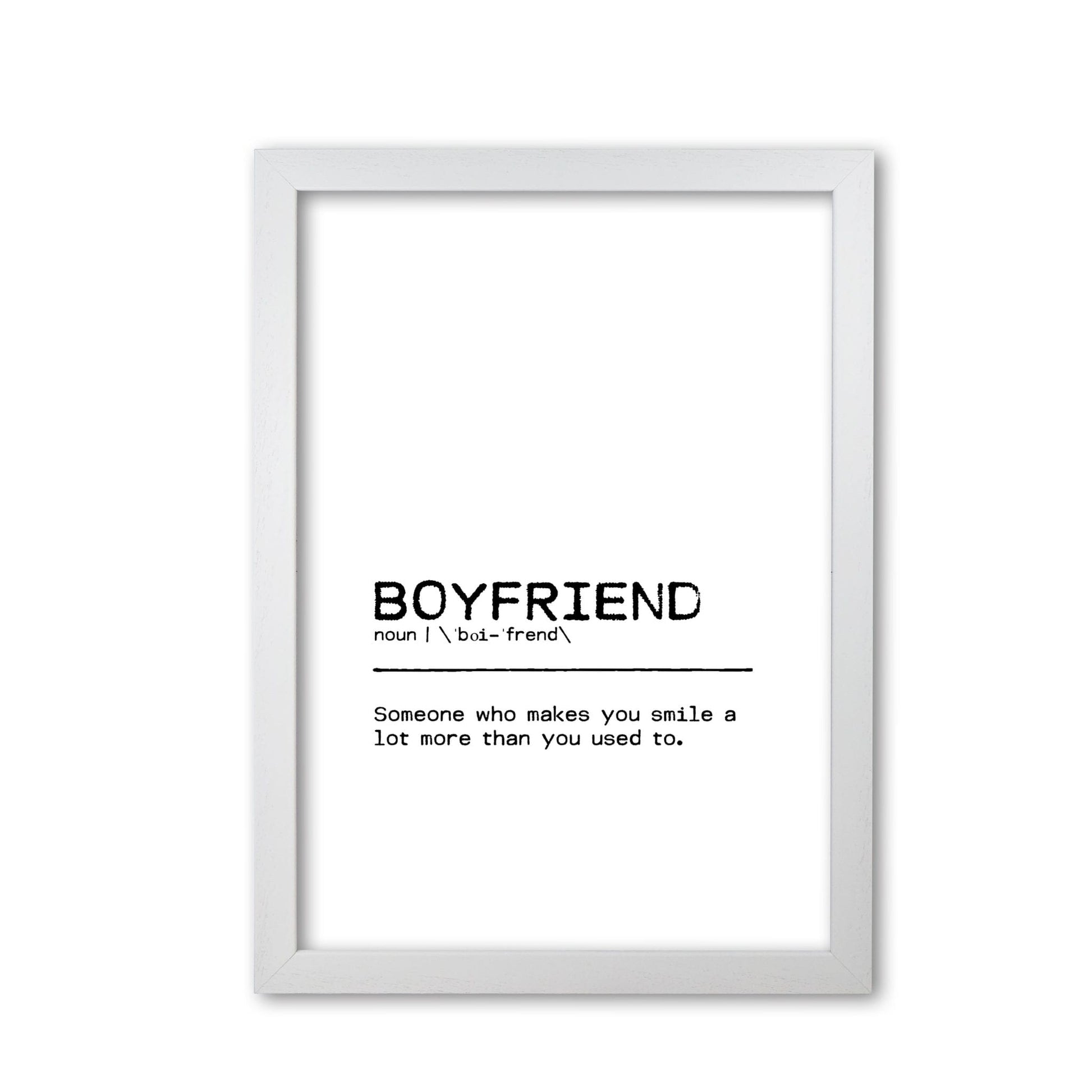Boyfriend smile definition quote fine art print by orara studio