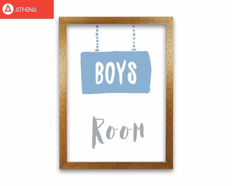 Boys room blue modern fine art print, framed childrens nursey wall art poster