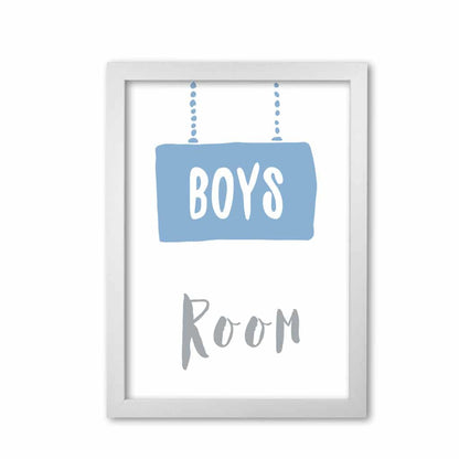 Boys room blue modern fine art print, framed childrens nursey wall art poster