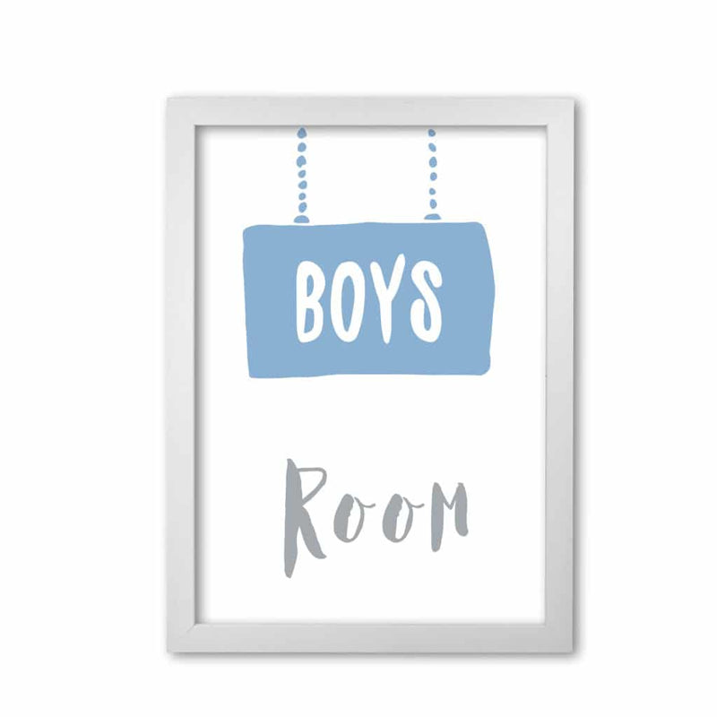 Boys room blue modern fine art print, framed childrens nursey wall art poster