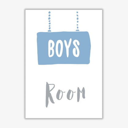 Boys room blue modern fine art print, framed childrens nursey wall art poster