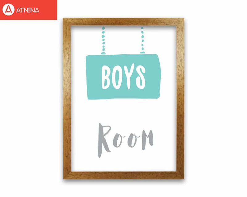 Boys room mint modern fine art print, framed childrens nursey wall art poster