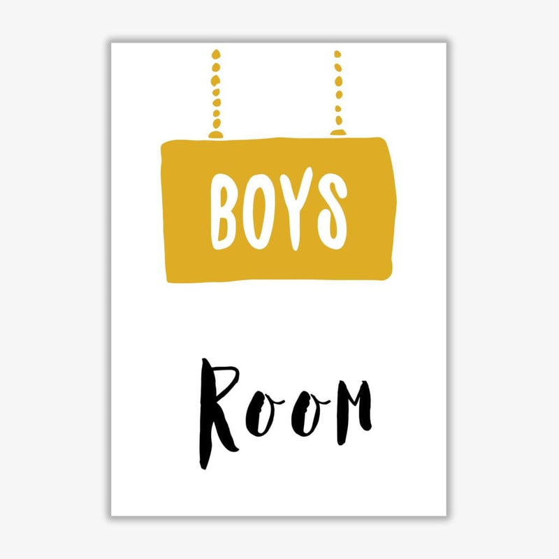 Boys room mustard modern fine art print, framed childrens nursey wall art poster
