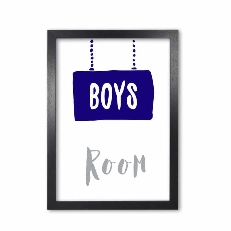 Boys room navy modern fine art print, framed childrens nursey wall art poster