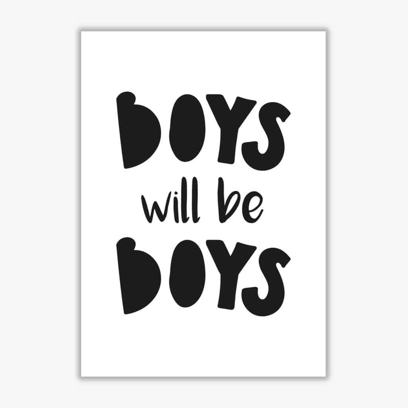 Boys will be boys modern fine art print, framed childrens nursey wall art poster