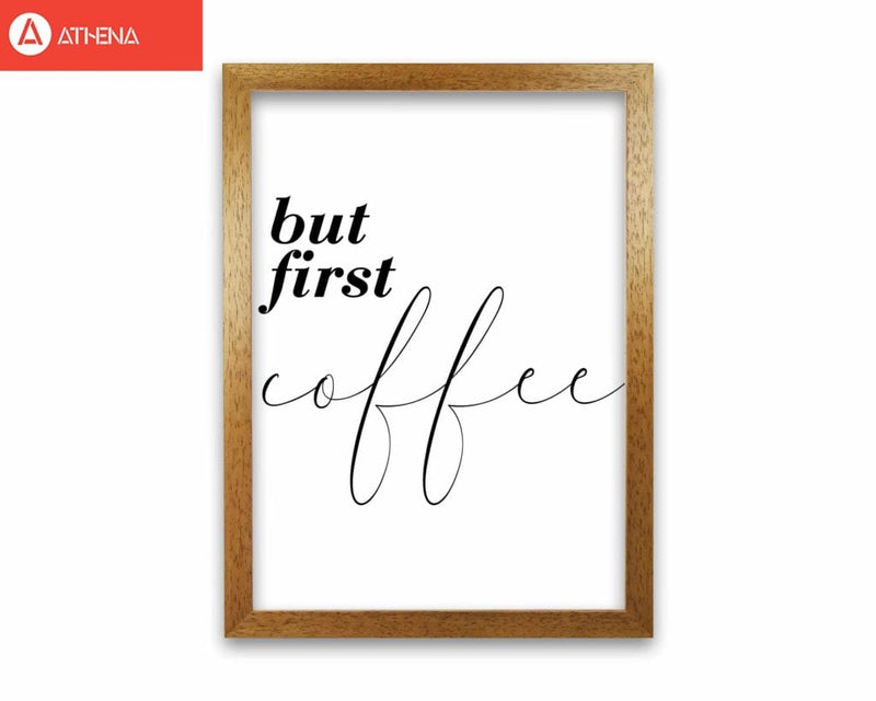 But first coffee modern fine art print, framed kitchen wall art