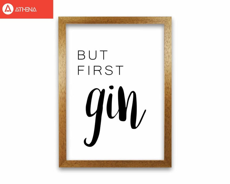 But first gin modern fine art print, framed kitchen wall art