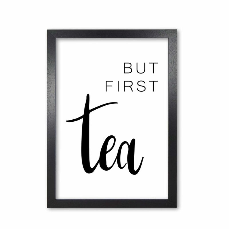 But first tea modern fine art print, framed kitchen wall art
