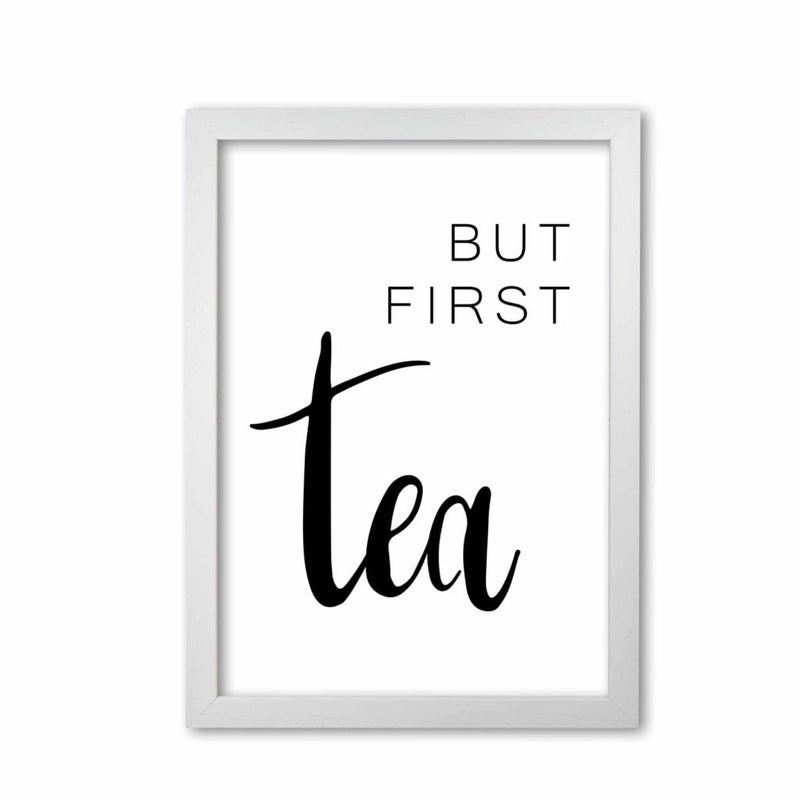 But first tea modern fine art print, framed kitchen wall art