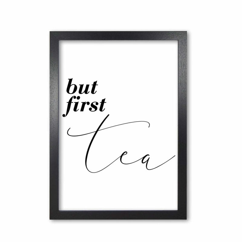 But first tea modern fine art print, framed kitchen wall art