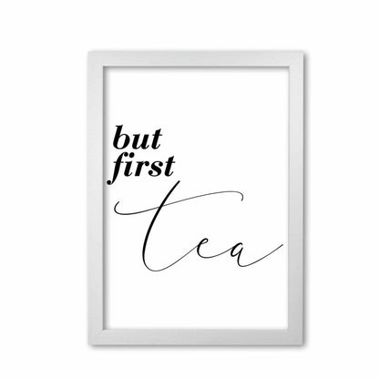 But first tea modern fine art print, framed kitchen wall art