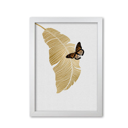 Butterfly &#038; palm leaf fine art print by orara studio