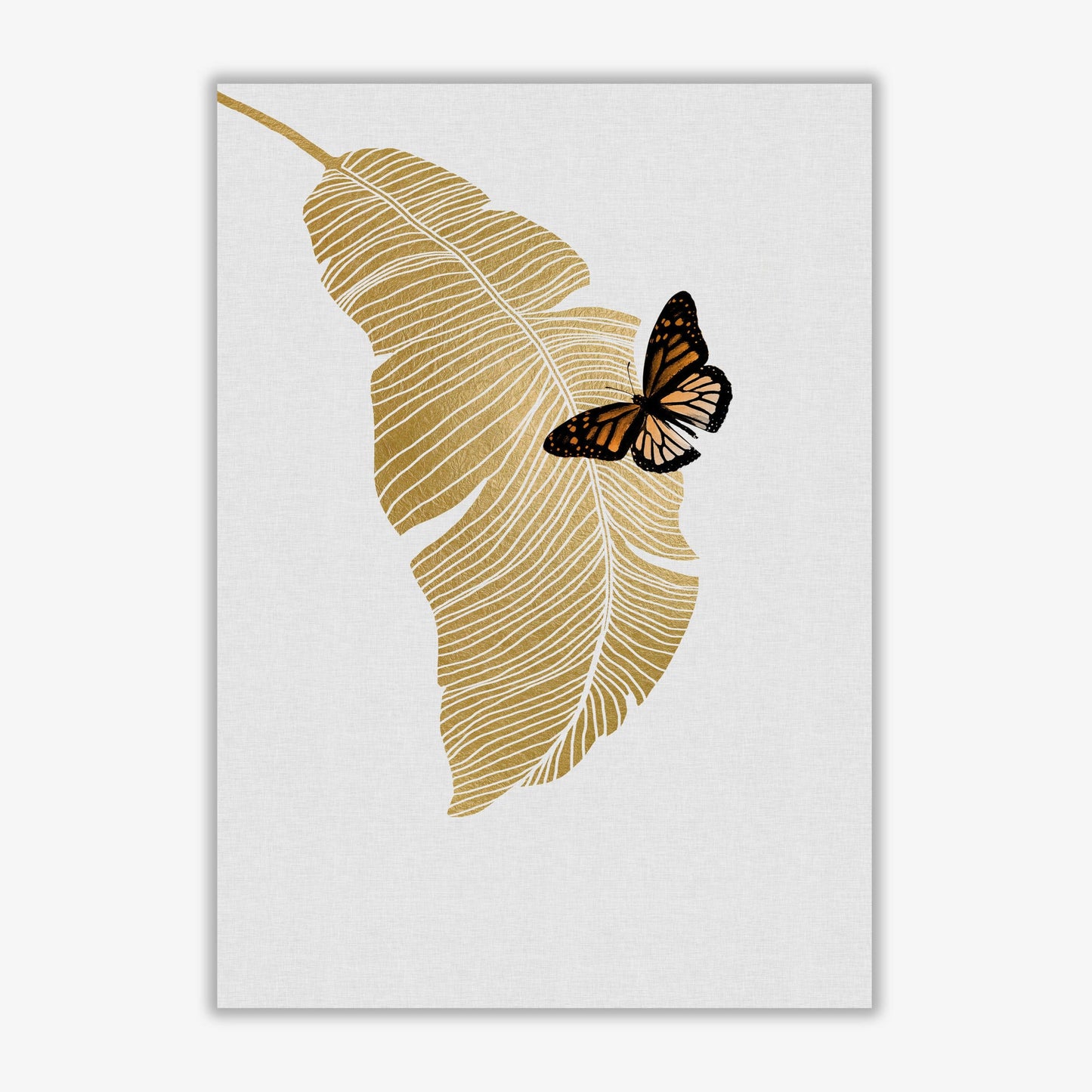 Butterfly &#038; palm leaf fine art print by orara studio