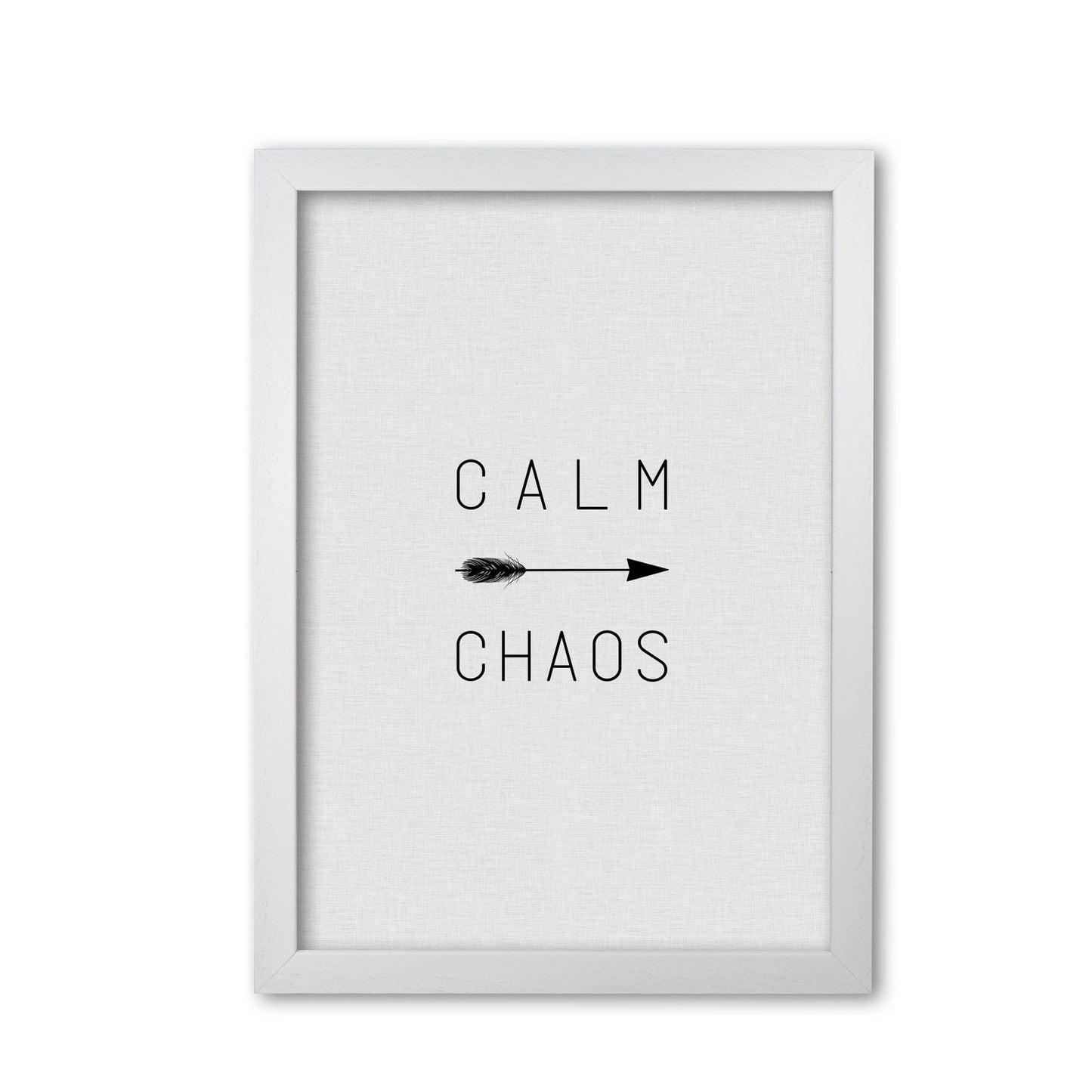 Calm chaos arrow quote fine art print by orara studio