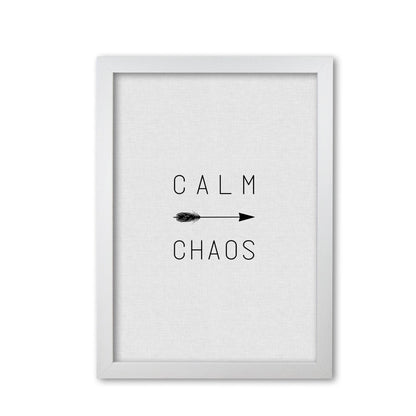 Calm chaos arrow quote fine art print by orara studio