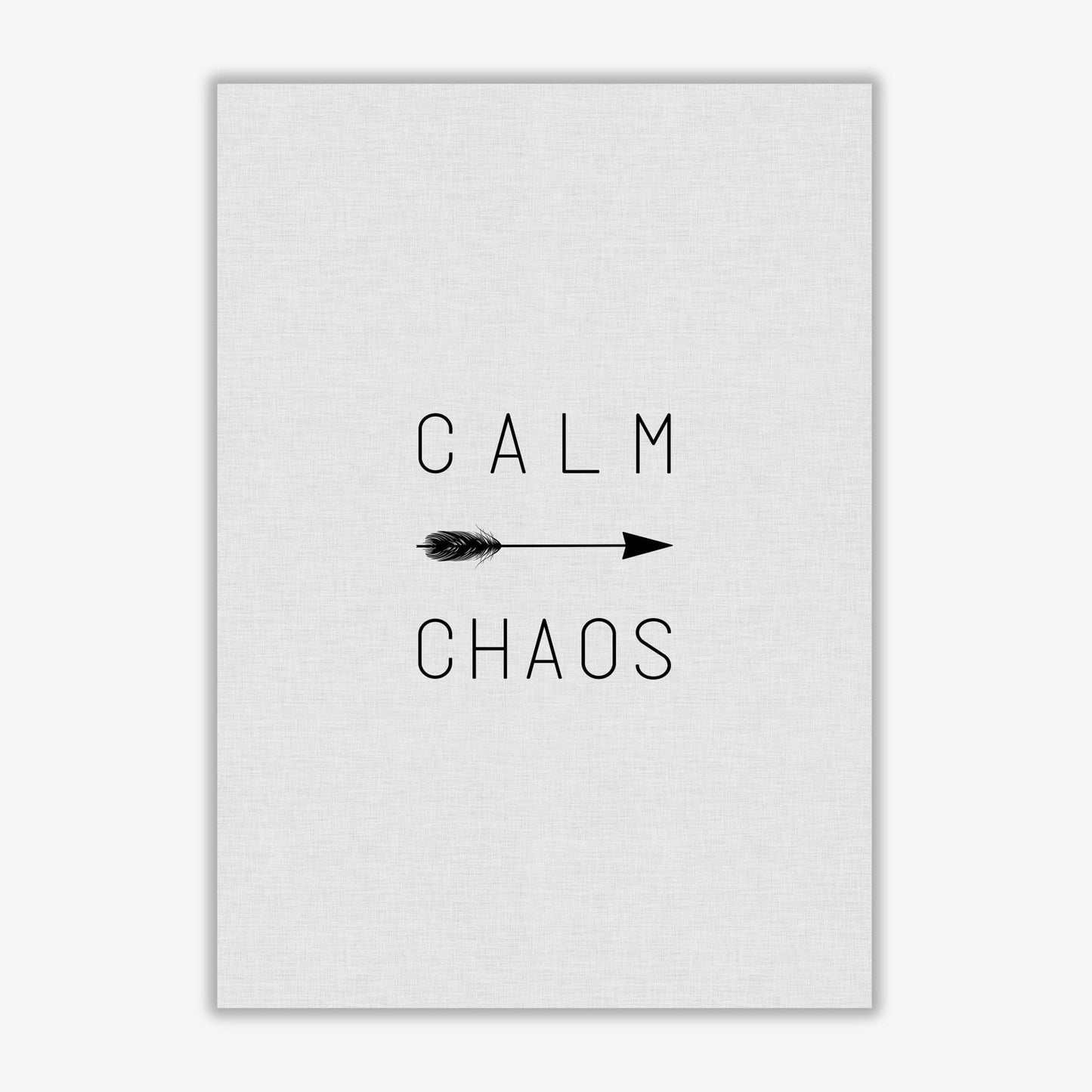 Calm chaos arrow quote fine art print by orara studio