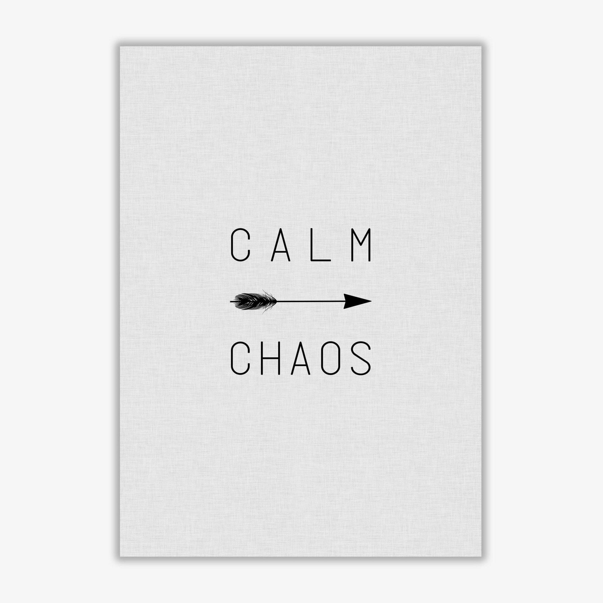 Calm chaos arrow quote fine art print by orara studio