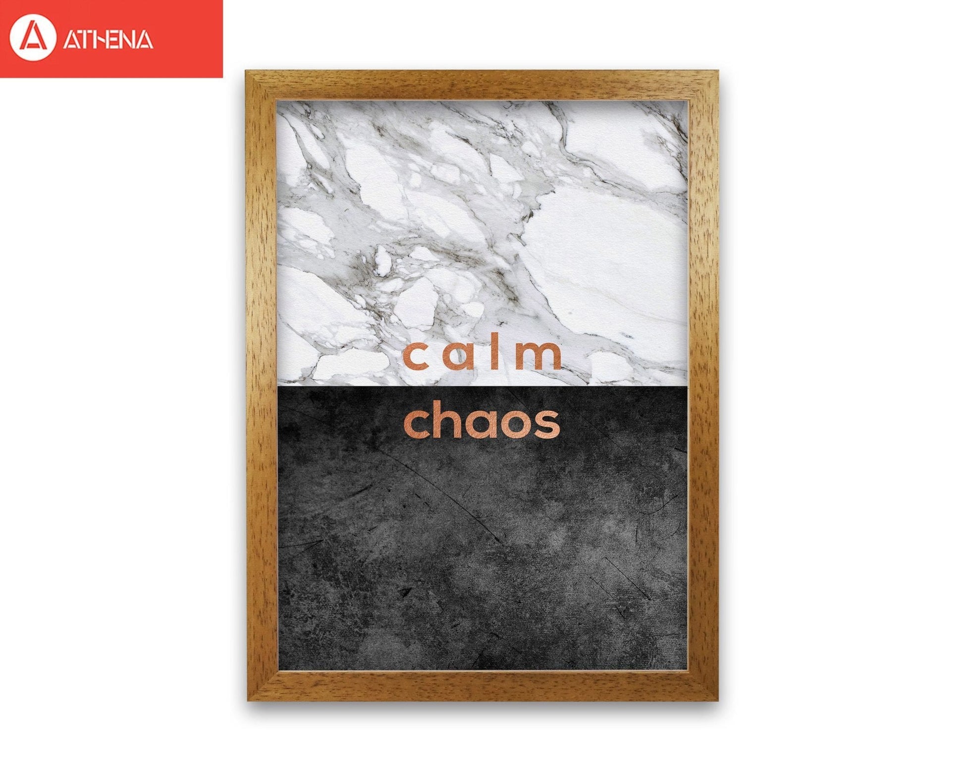 Calm chaos marble quote fine art print by orara studio