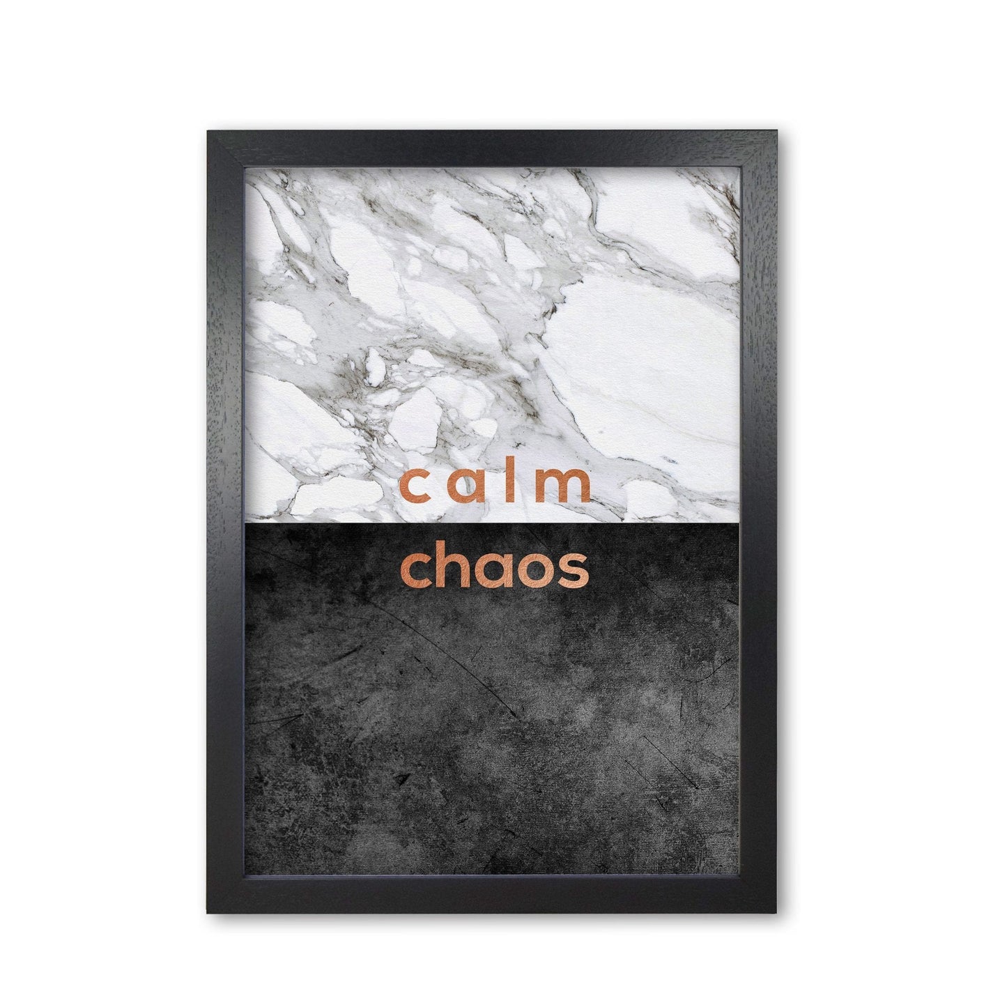 Calm chaos marble quote fine art print by orara studio