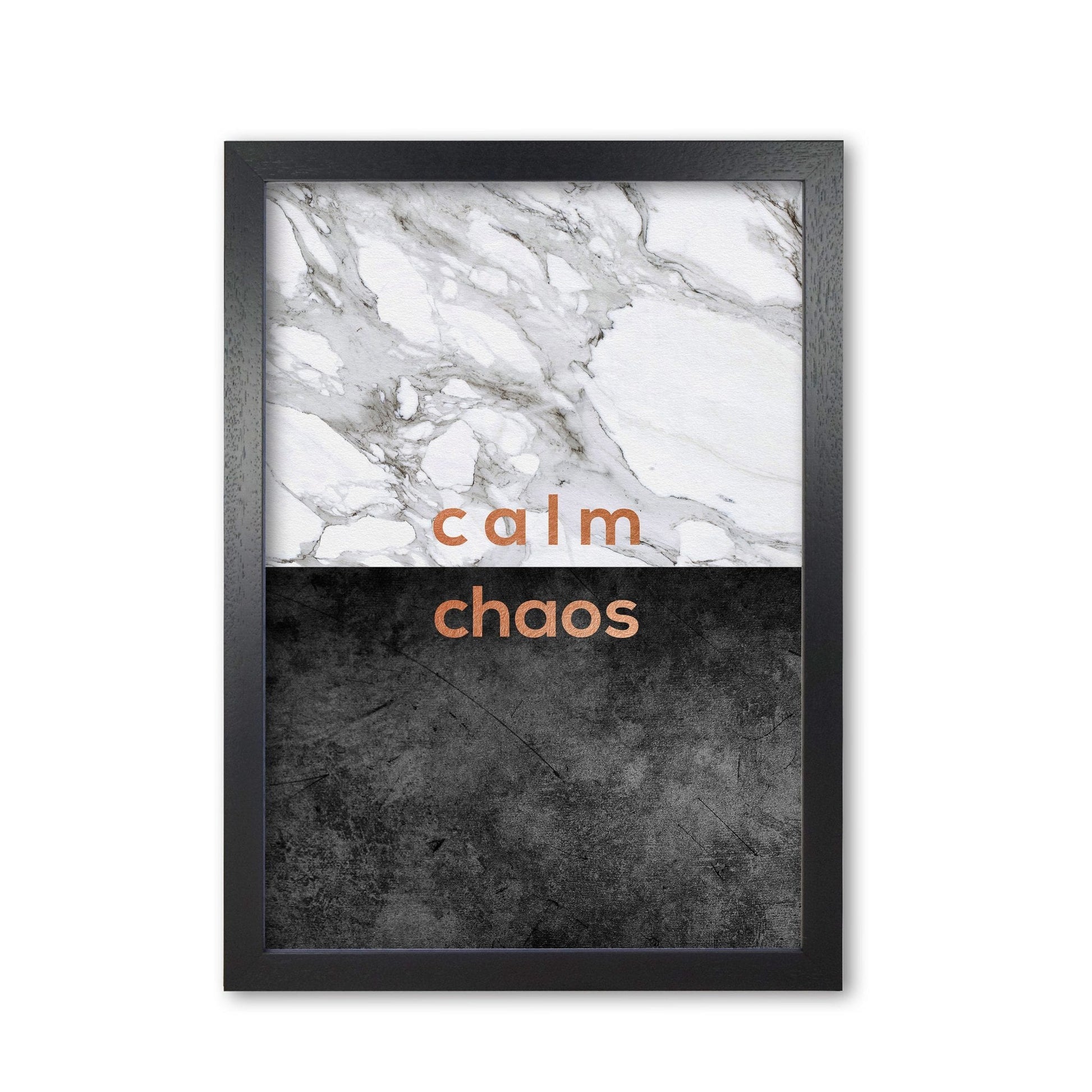 Calm chaos marble quote fine art print by orara studio
