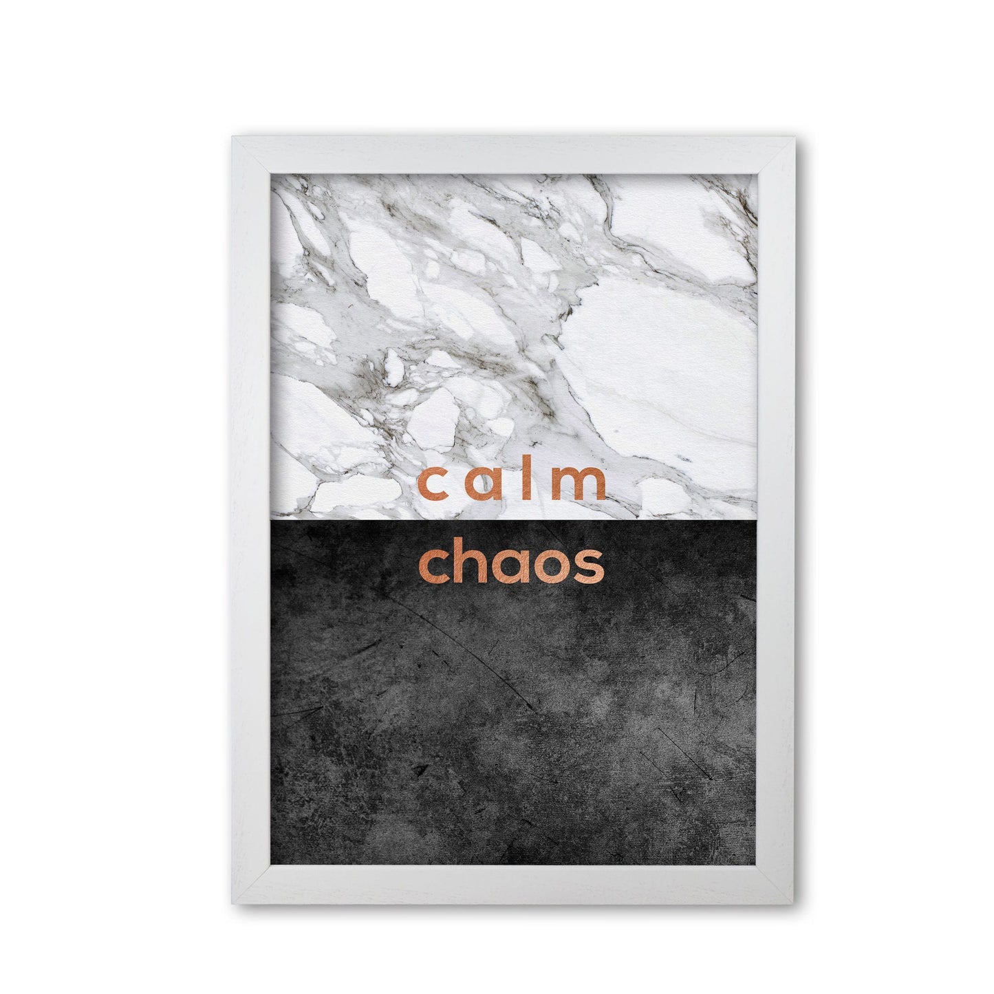 Calm chaos marble quote fine art print by orara studio